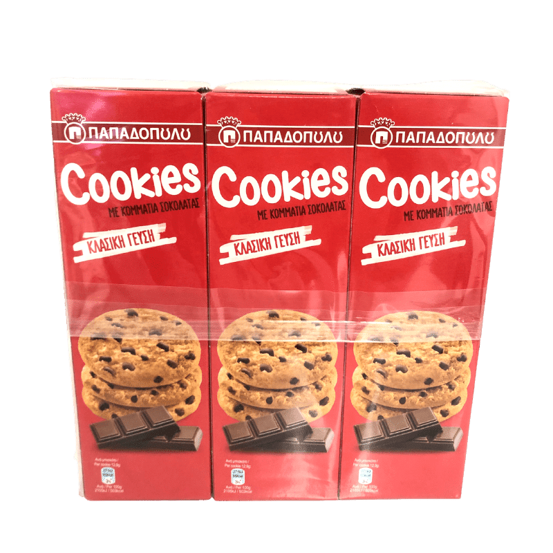Klassische Cookies (3x180g) Papadopoulou von Papadopoulos bei Araxxon  - Hochwertiges griechisches Produkt.   Klassische Cookies (3x180g) Papadopoulou από Papadopoulos στο Araxxon  - Αυθεντικό ελληνικό προϊόν.